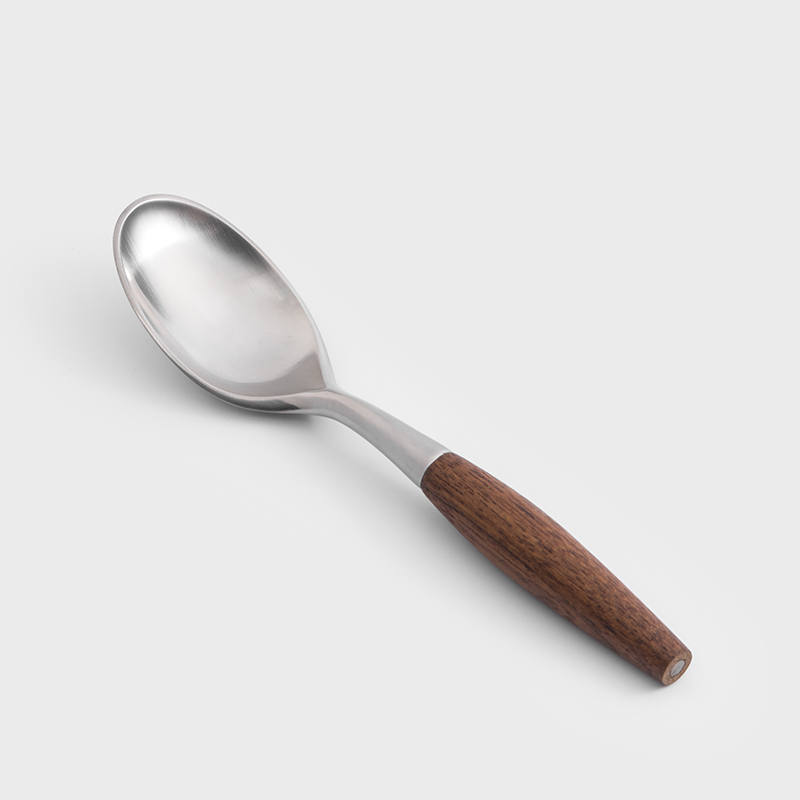 歐式 田園樸實 21.5cm 不銹鋼主餐匙│霧銀柚木│單品_1