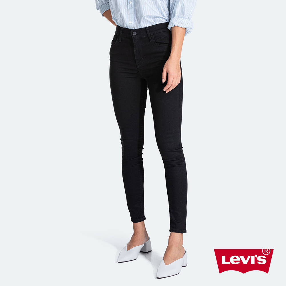 Levis 女款 720高腰超緊身窄管 / 超彈力牛仔長褲 / 天絲棉 / 黑皮牌 / 黑色基本款 人氣新品