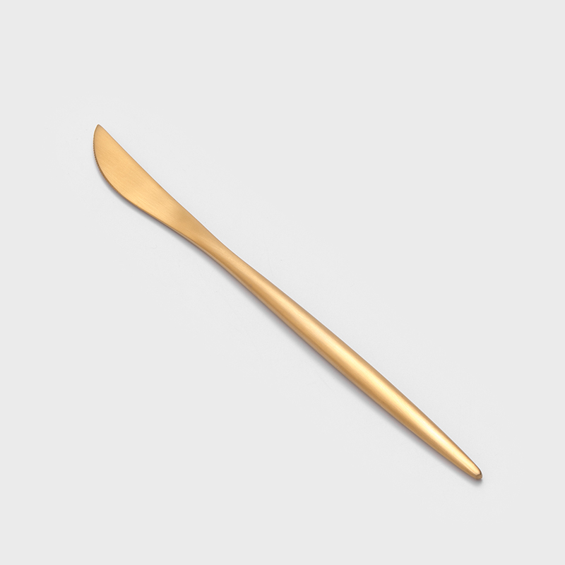 葡式 設計風潮 22.4cm 不銹鋼主餐刀│霧金│單品_1