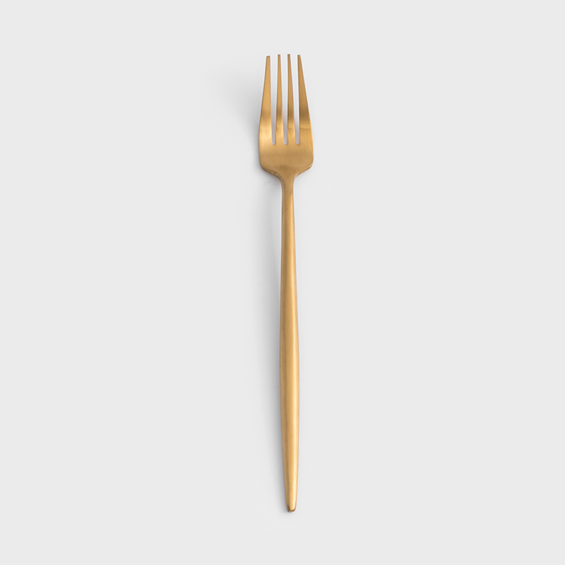 葡式 設計風潮 22.4cm 不銹鋼主餐叉│霧金│單品_0