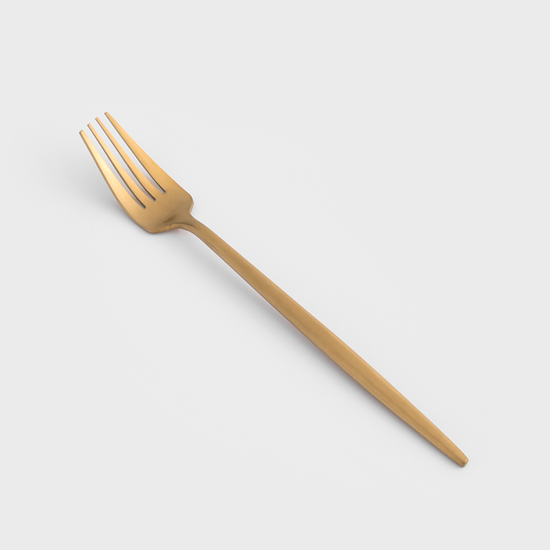 葡式 設計風潮 22.4cm 不銹鋼主餐叉│霧金│單品_1