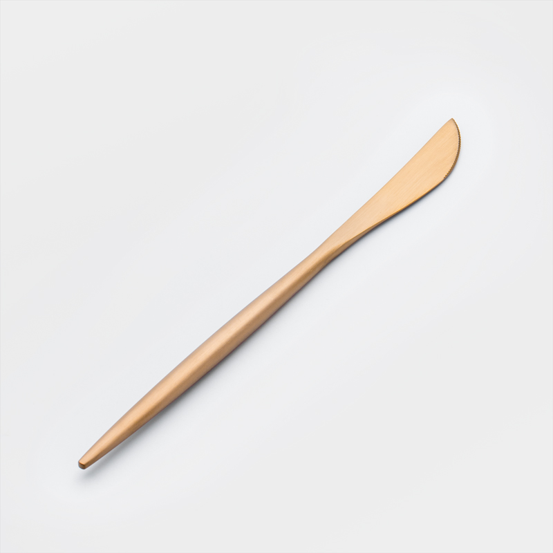 葡式 設計風潮 22.4cm 不銹鋼主餐刀│古銅玫金│單品_1