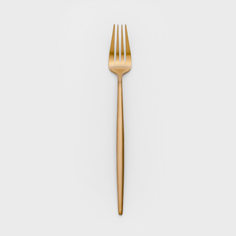 葡式 設計風潮 22.4cm 不銹鋼主餐叉│古銅玫金│單品_0