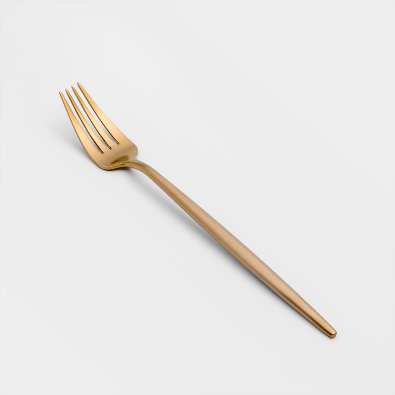 葡式 設計風潮 22.4cm 不銹鋼主餐叉│古銅玫金│單品_1