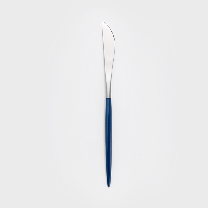 葡式 設計風潮 22.4cm 不銹鋼主餐刀│銀黛藍│單品_0
