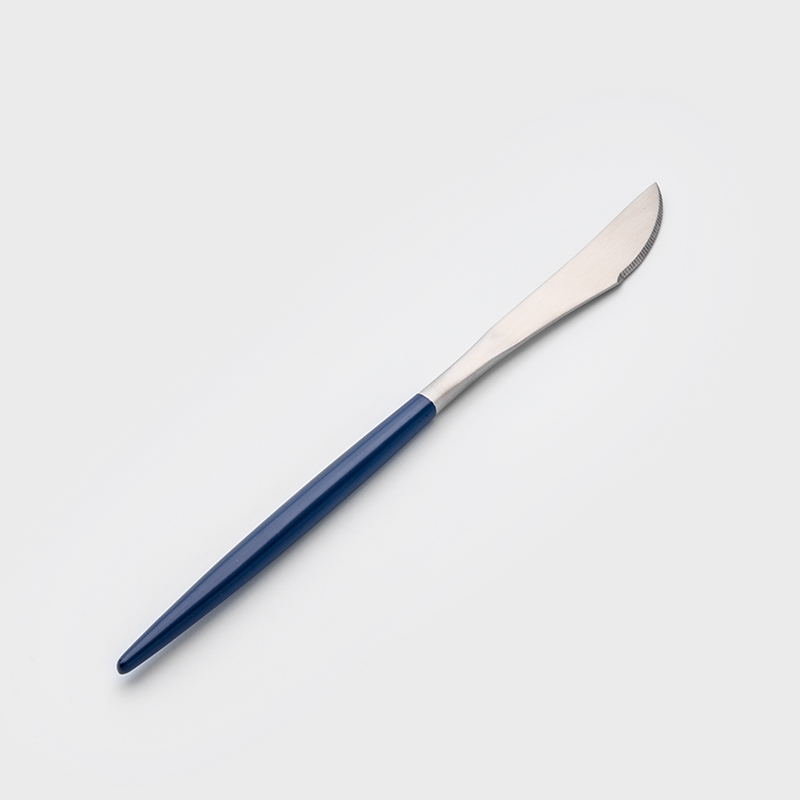 葡式 設計風潮 22.4cm 不銹鋼主餐刀│銀黛藍│單品_1