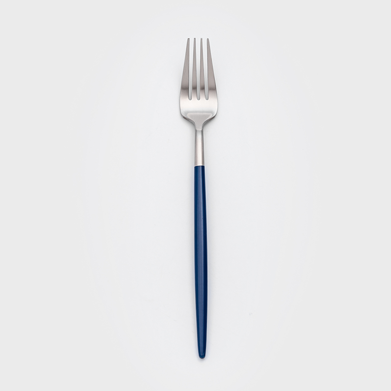 葡式 設計風潮 22.4cm 不銹鋼主餐叉│銀黛藍│單品_0