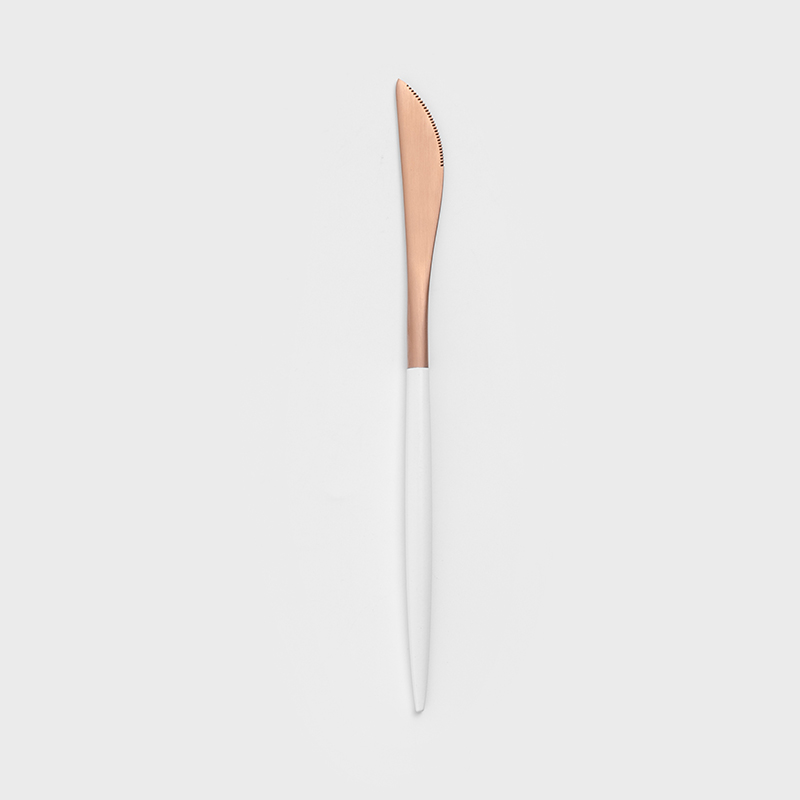 葡式 設計風潮 22.4cm 不銹鋼主餐刀│古銅玫白│單品_0