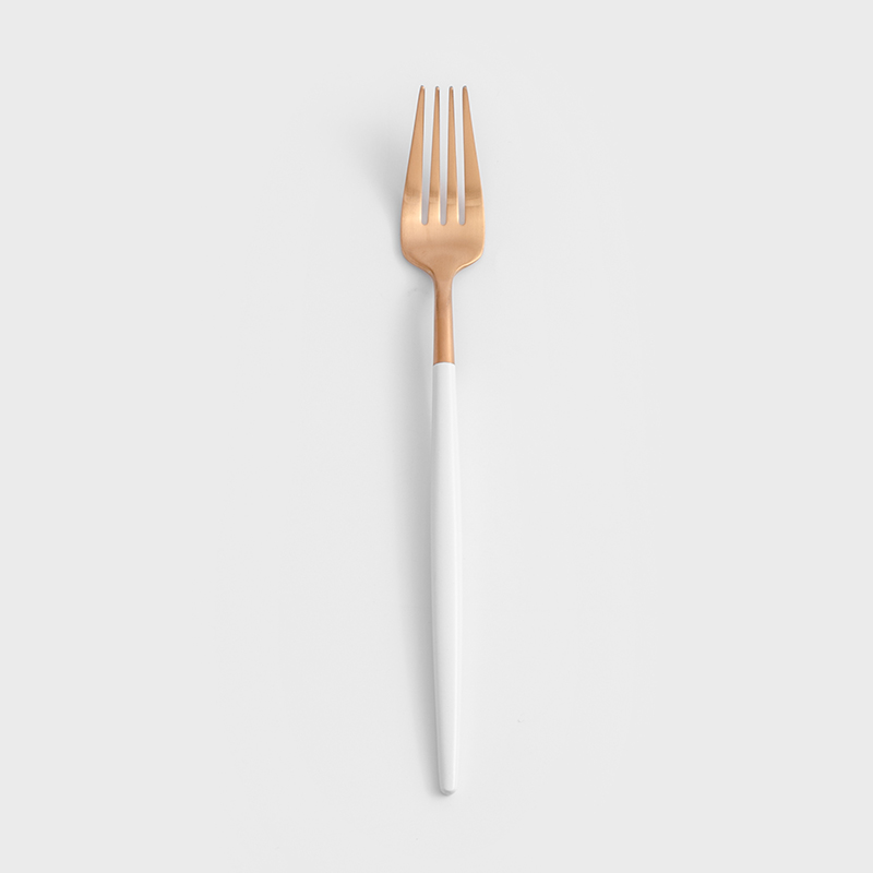 葡式 設計風潮 22.4cm 不銹鋼主餐叉│古銅玫白│單品_0