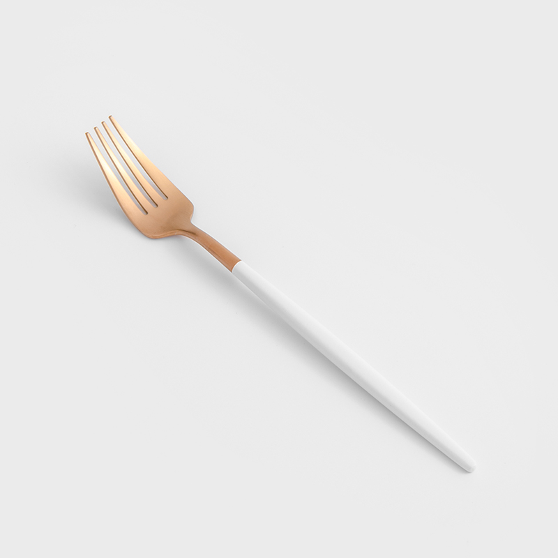 葡式 設計風潮 22.4cm 不銹鋼主餐叉│古銅玫白│單品_1