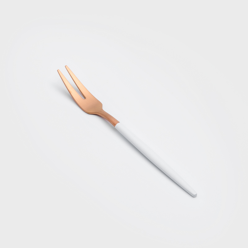 葡式 設計風潮 13.5cm 不銹鋼小叉│古銅玫白│單品_1