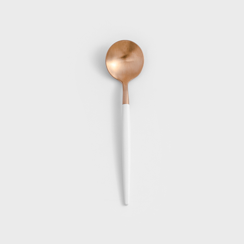 葡式 設計風潮 13cm 不銹鋼小匙│古銅玫白│單品_0