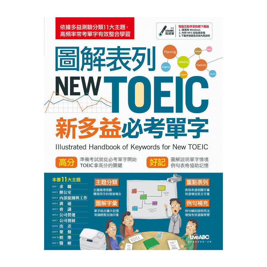 圖解表列NEW TOEIC 新多益必考單字(下載版) | 拾書所