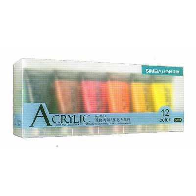 Colour Block Acrylic Paint Set - 32pc