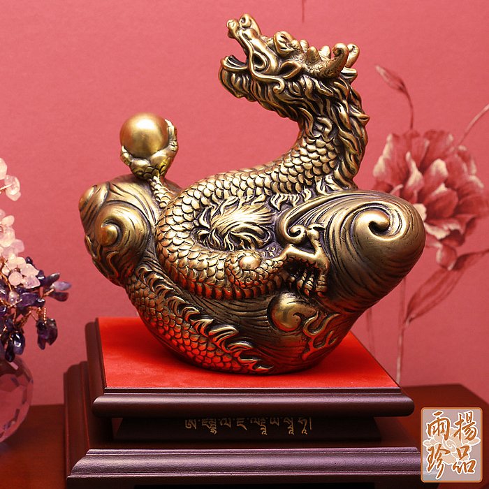 【限定優惠】雨揚珍品羅廣維大師至尊金龍鳳運財銅雕 (龍) (招財/居家擺件/風水格局/開運)_4