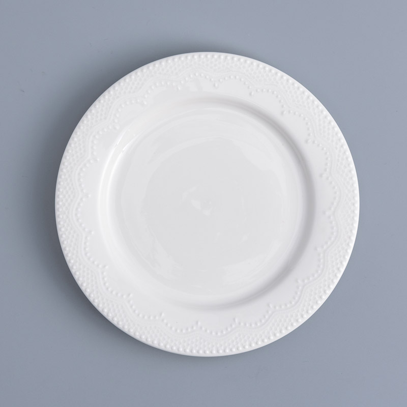 Snowy 26cm Ceramic Plate | Lace_0