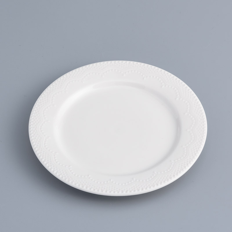 Snowy 26cm Ceramic Plate | Lace_1