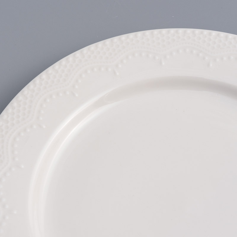 Snowy 26cm Ceramic Plate | Lace_2