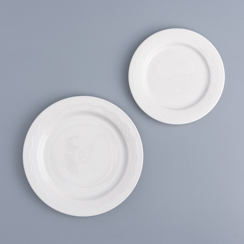 Snowy 26cm Ceramic Plate | Lace_3
