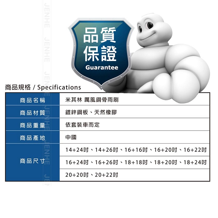 厲風鋼骨雨刷 雙入組 18+24吋【MICHELIN 米其林】_8
