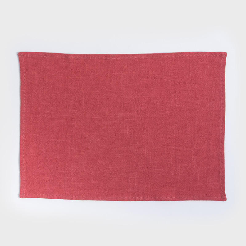 日式 簡約樸實 28*41cm 餐桌布│酒紅│單品_2