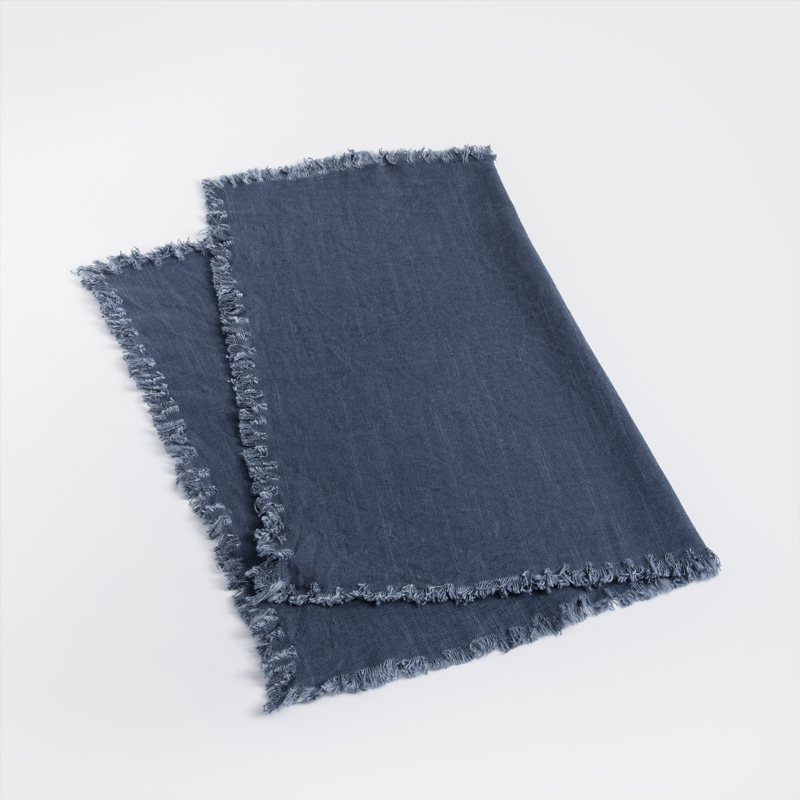 日式 簡約樸實 60*45cm 餐桌布│黛藍│單品_2