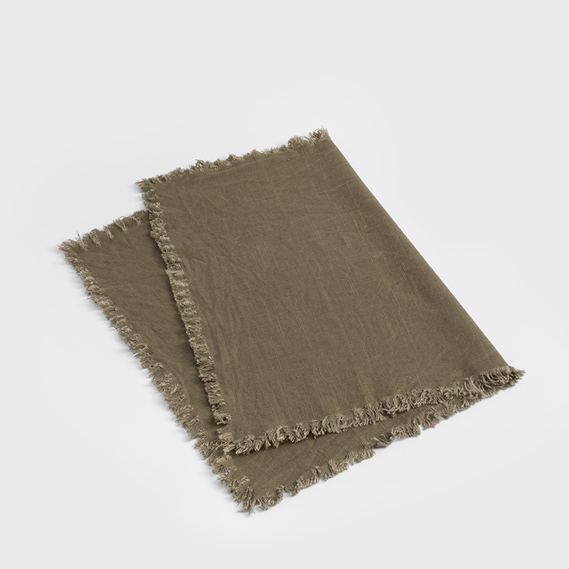 日式 簡約樸實 60*45cm 餐桌布│軍綠│單品_2