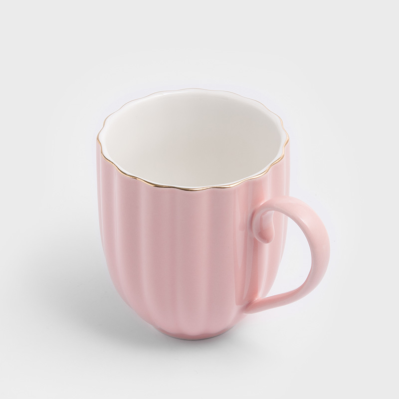 法式 金瓣夢遊 320ml 陶瓷茶杯｜茱萸粉│單品_1