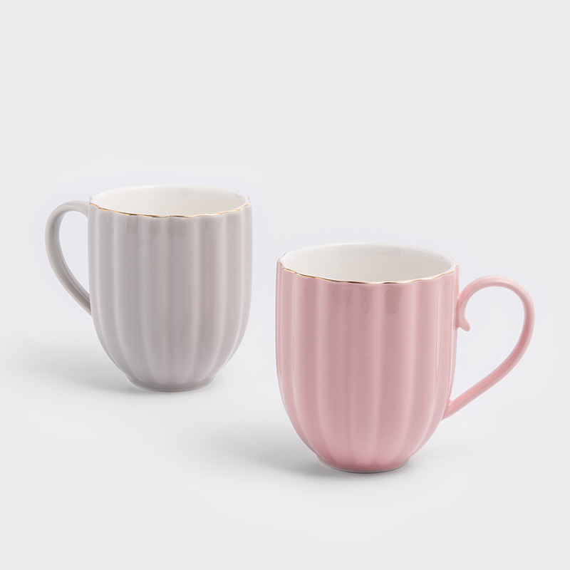 法式 金瓣夢遊 320ml 陶瓷茶杯｜茱萸粉│單品_3