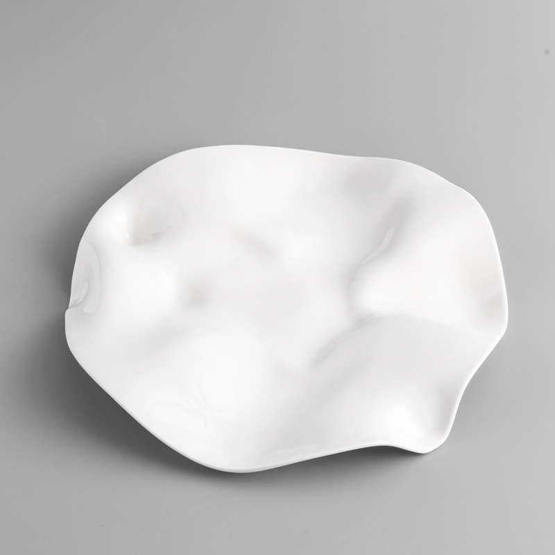 歐式 雪白山丘 30cm 陶瓷造型盤｜單品_1