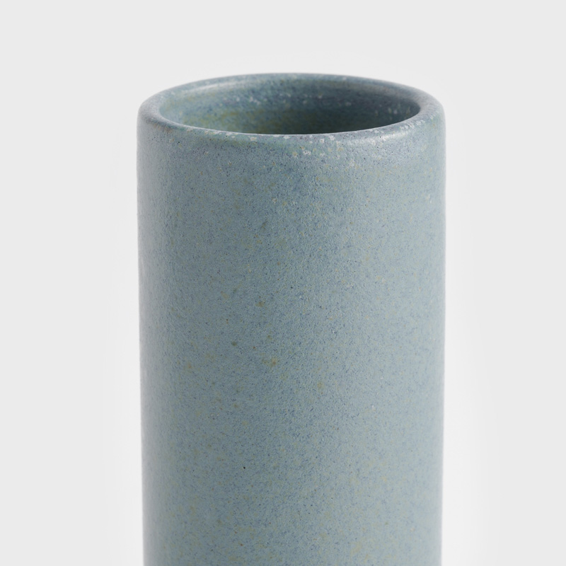 職人 手捻消光 站立好朋友 15cm 直口花器｜彩釉綠｜單品_3