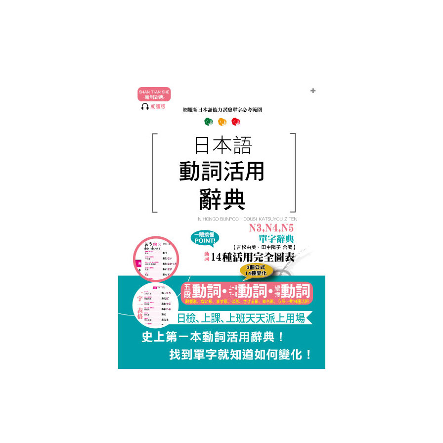 新制對應朗讀版日本語動詞活用辭典n3n4n5單字辭典 25k Mp3 拾書所