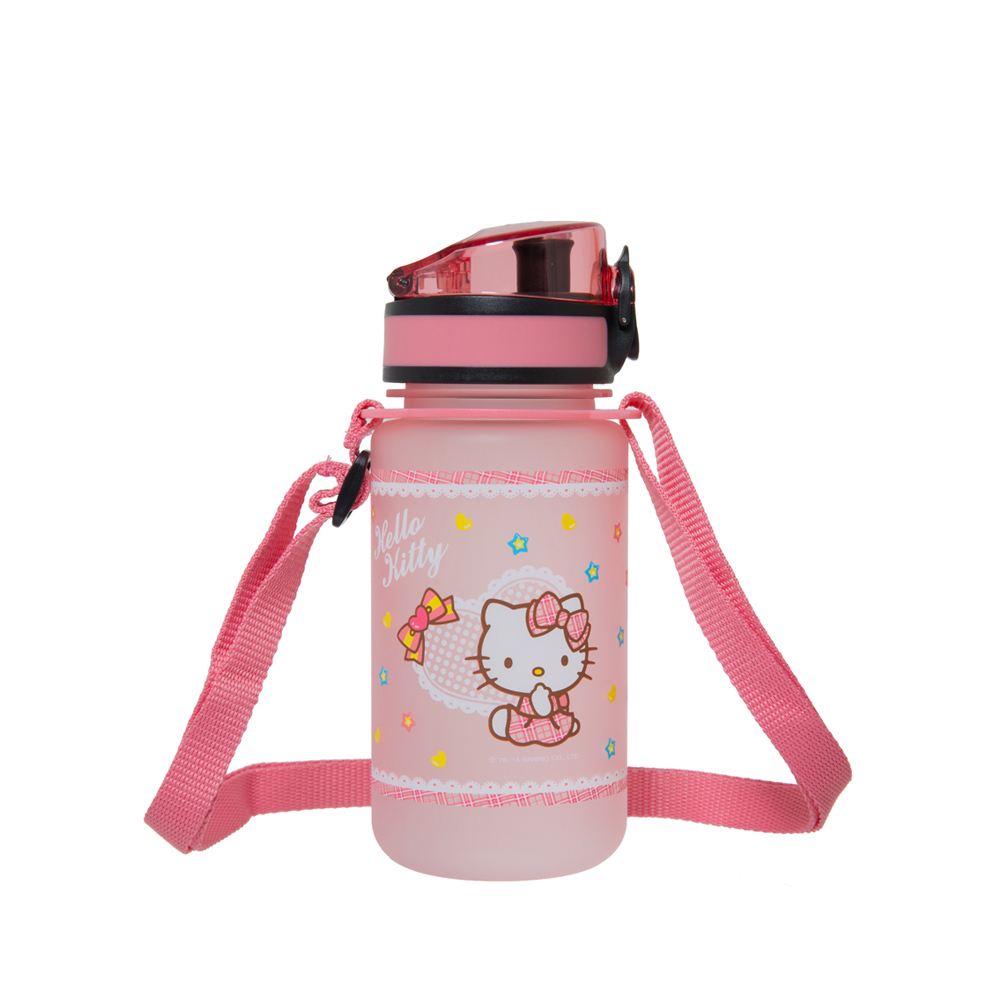 【IMPACT】怡寶 | kitty甜心彈蓋兒童水壺/水杯-長背帶(350ml)-粉紅 IMKTB07PK (IMKA)