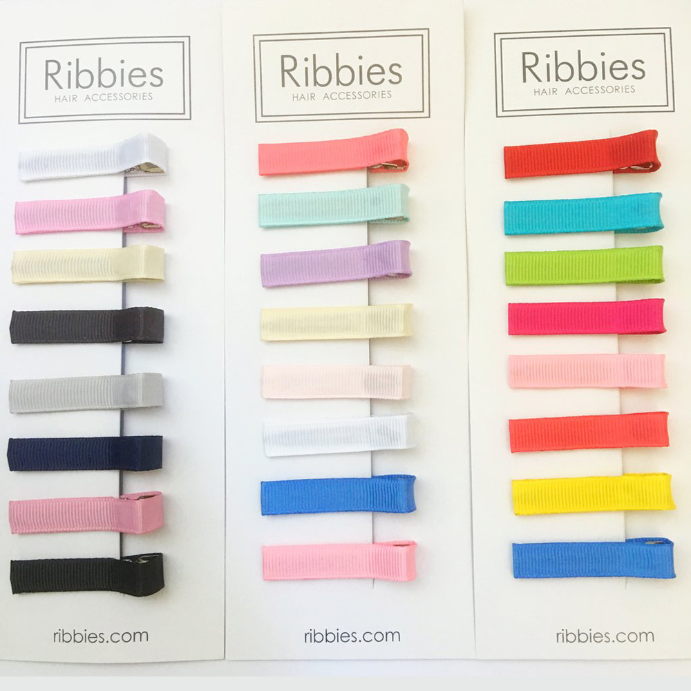 英國Ribbies 經典中性單色髮夾8入組_2