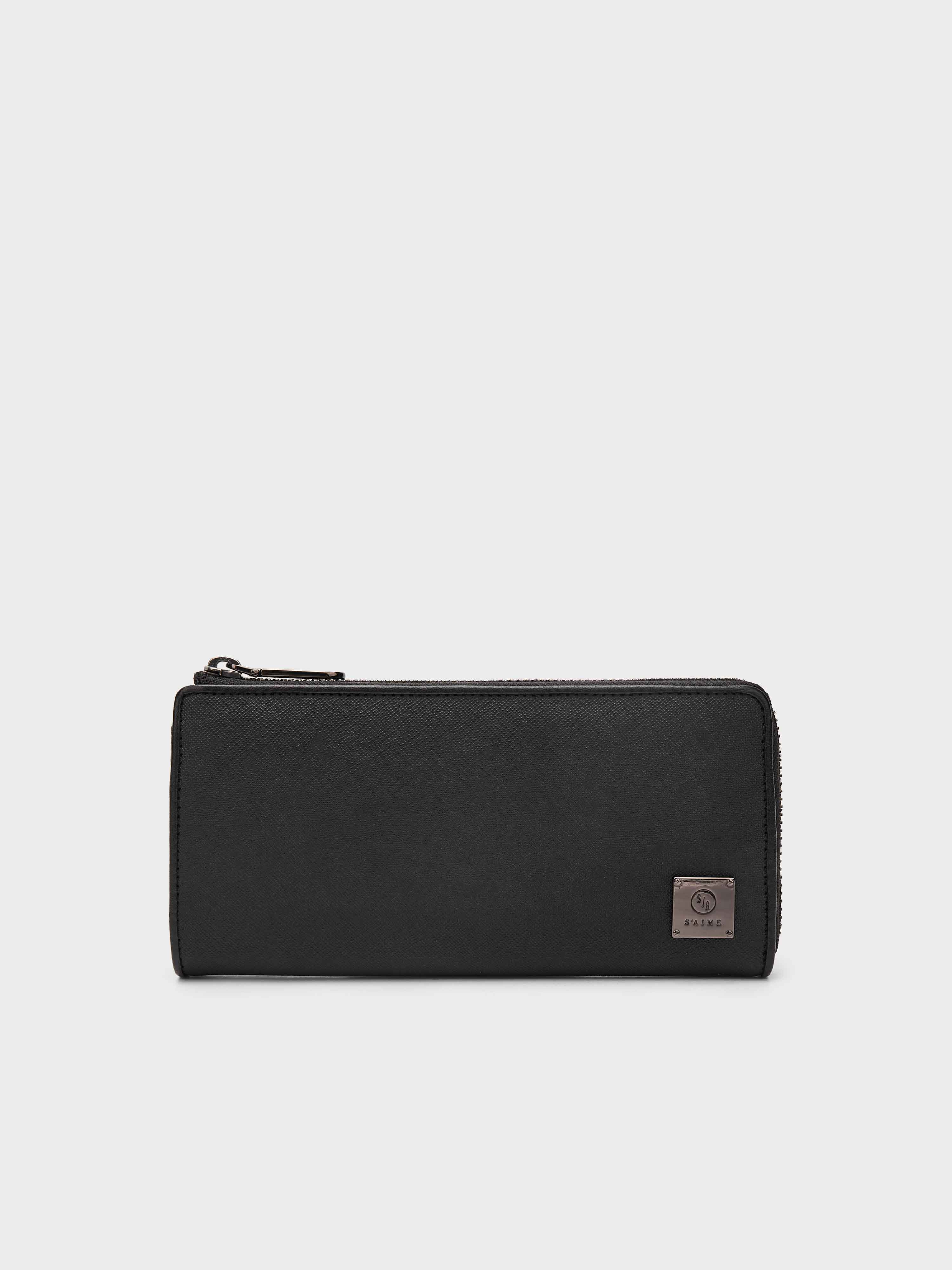 S'AIME 真皮十字紋L型拉錬長夾 ロングウォレット 長財布/送料込 S'AIME 真皮防刮側拉長夾｜S'AIME 東京企劃