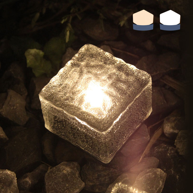 戶外太陽能LED地磚燈 晚上自動亮燈 防水 草坪景觀路燈 庭院裝飾燈 玻璃花園燈 地埋燈【BE0205】《約翰家庭百貨