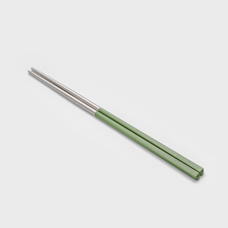 日式 嵌合仿木 22cm 雙材質筷｜青綠｜單品_1