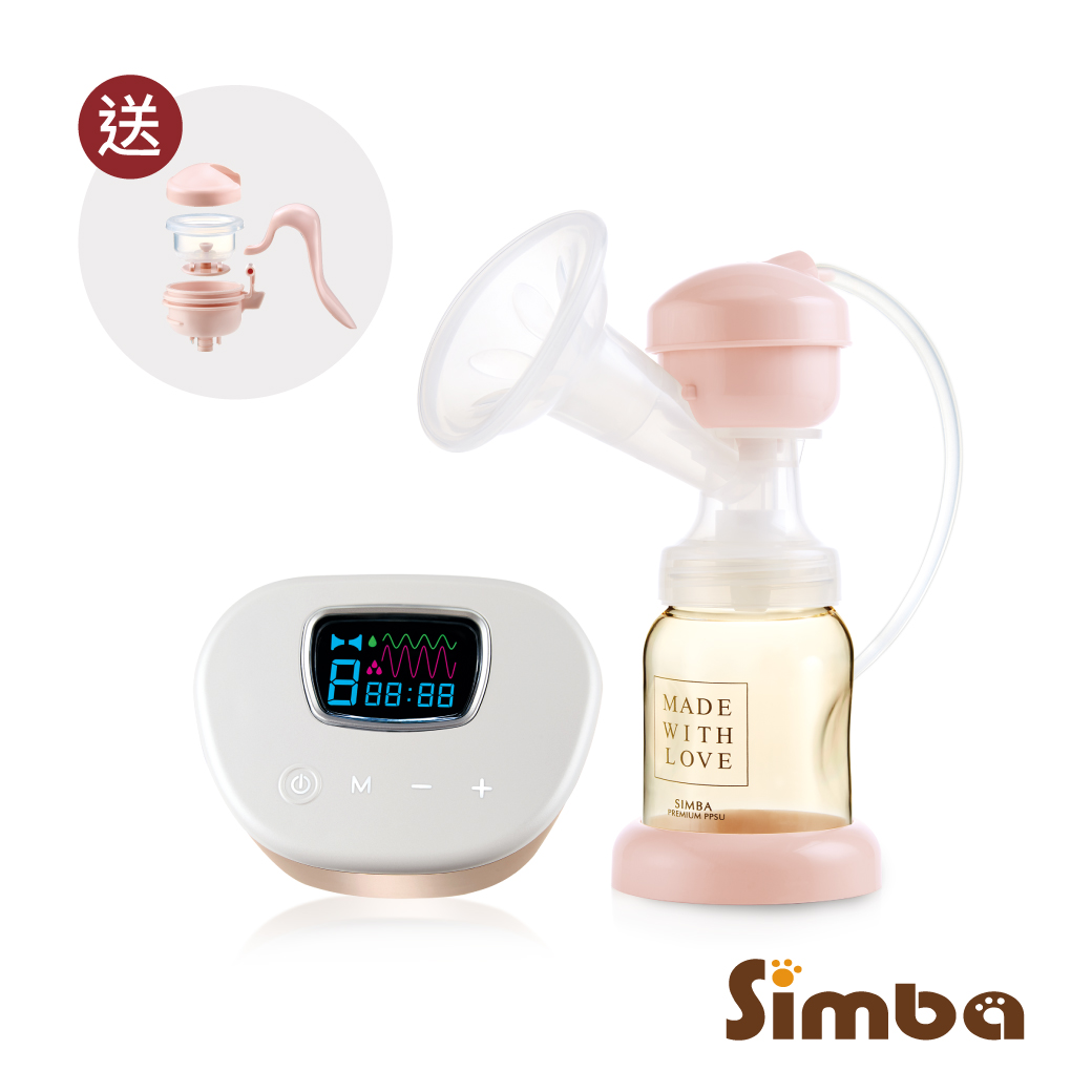 【買再送！手動吸乳器配件五件組】小獅王辛巴 iFeed極美機超靜音電動吸乳器(寬口徑)_4