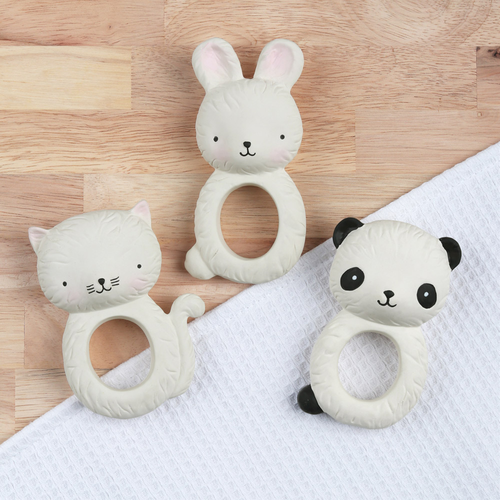 【絕版出清】荷蘭A little lovely company療癒酷黑熊貓橡膠固齒器_5