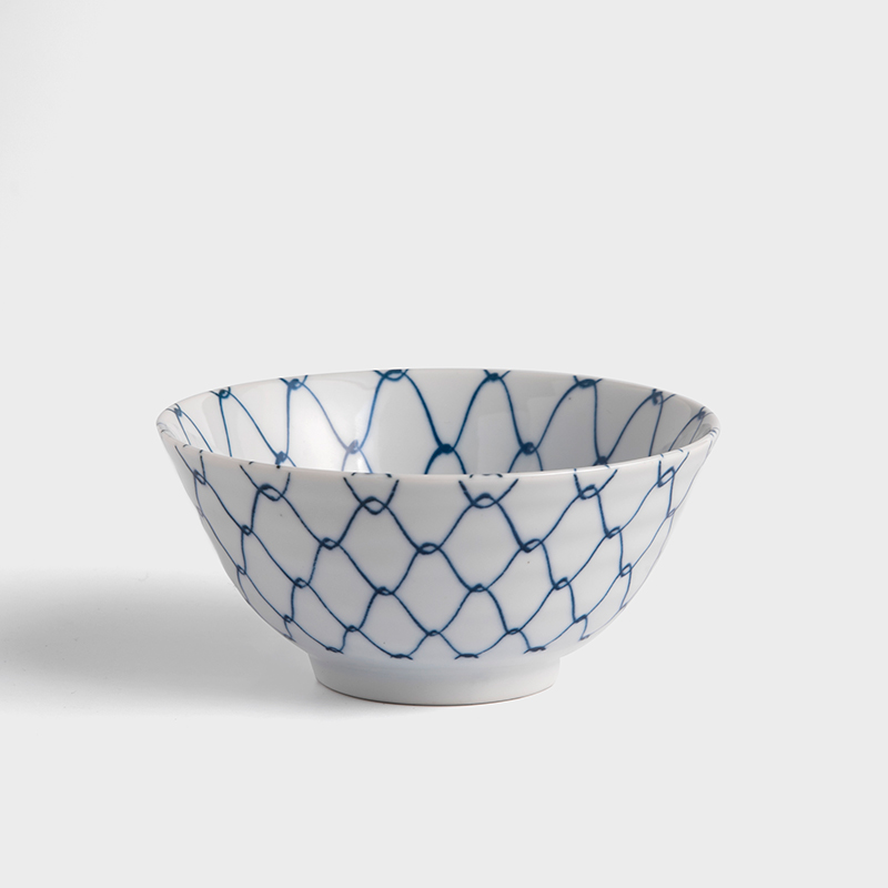 Netted 10cm Ceramic Bowl | Blue_0