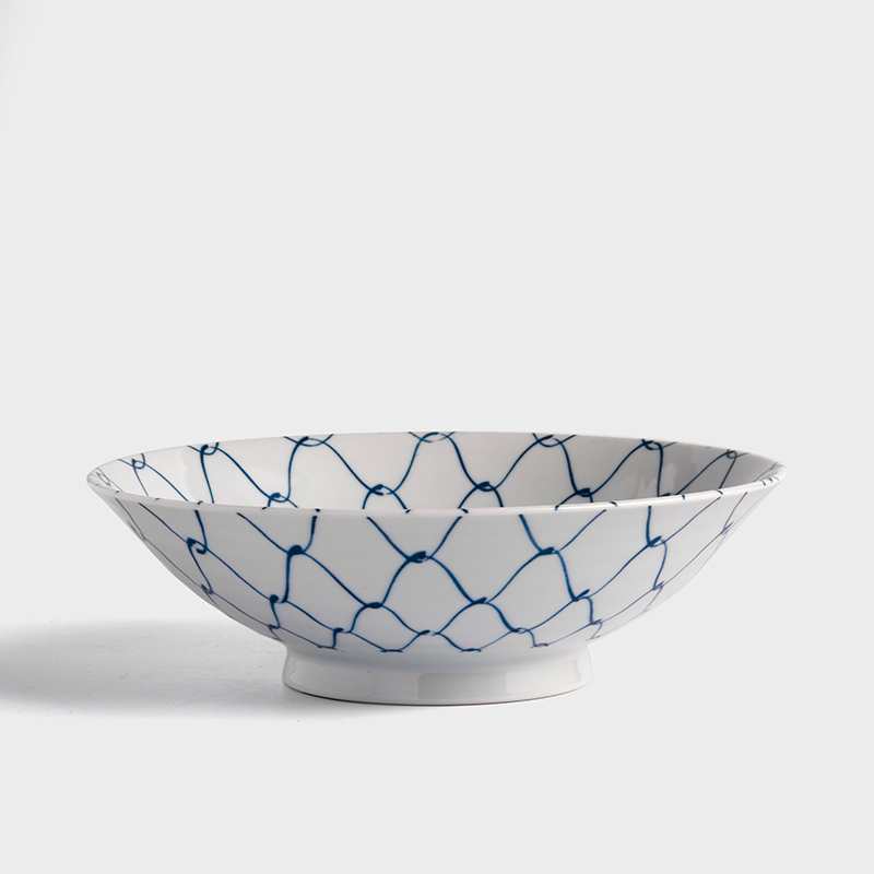 Netted 25cm Ceramic Bowl | Blue_0