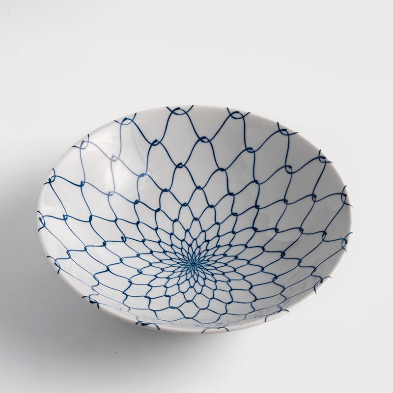 Netted 25cm Ceramic Bowl | Blue_1
