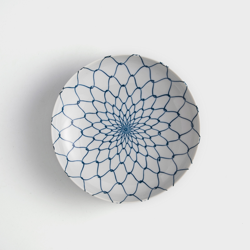 Netted 13.5cm Ceramic Plate | Blue_1