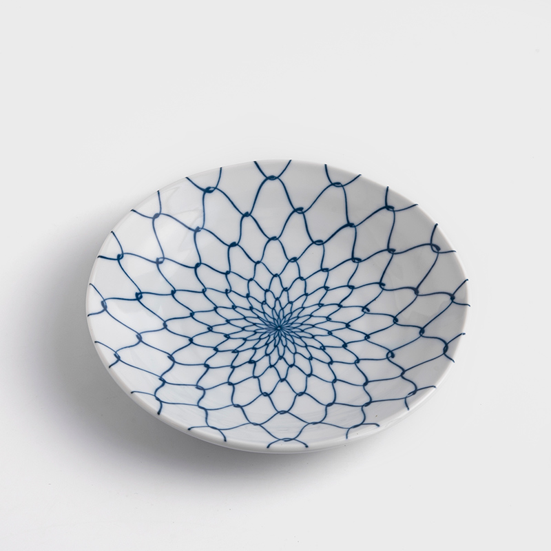 Netted 20cm Ceramic Plate | Blue_0