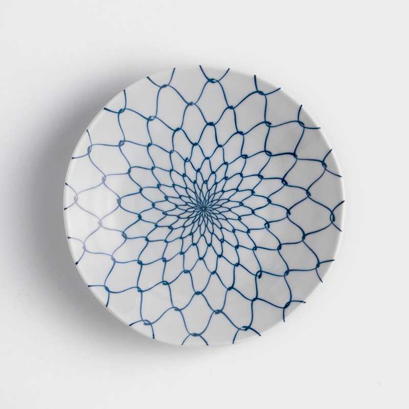 Netted 20cm Ceramic Plate | Blue_1
