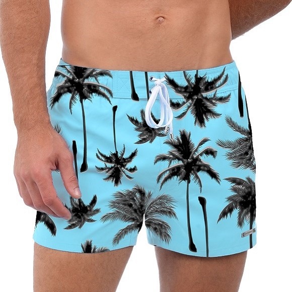 零碼泳褲SALE🏄PALM PRINT-Ibiza 海灘褲10-12英吋(長度至大腿/短版海灘褲)_0