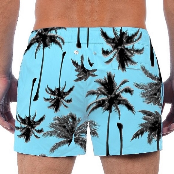 零碼泳褲SALE🏄PALM PRINT-Ibiza 海灘褲10-12英吋(長度至大腿/短版海灘褲)_1