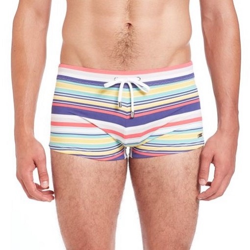 零碼泳褲SALE🏄Retro Multi Stripe-四角泳褲_0