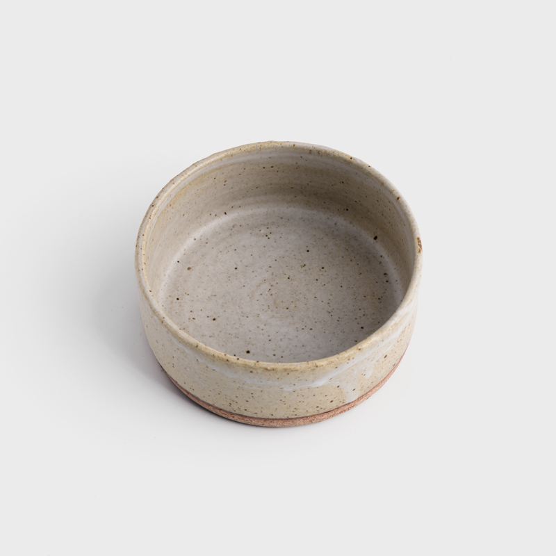 職人 手捻焰燒 12cm 陶瓷淺盤｜灰白｜單品_1