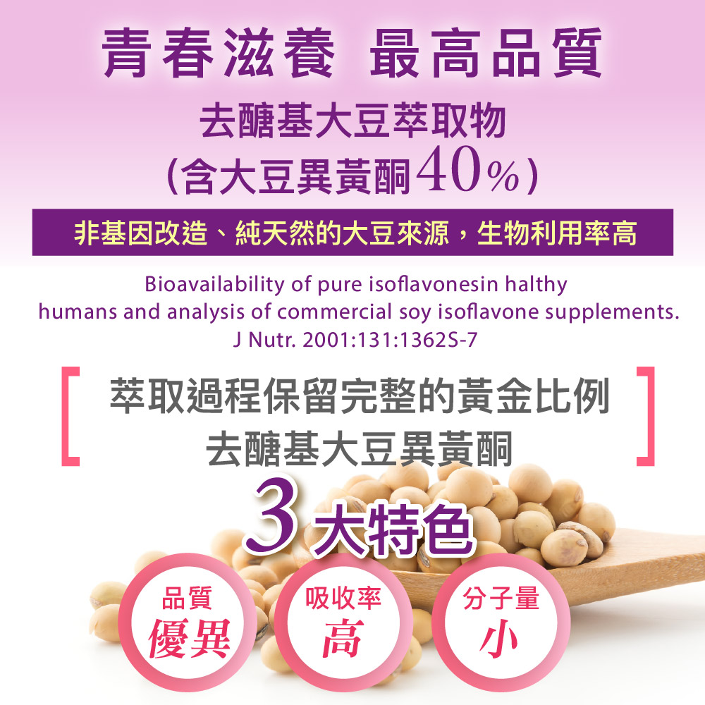 買1送1【Angel Lala天使娜拉】好青春大豆異黃酮(30顆/盒)x2盒_4